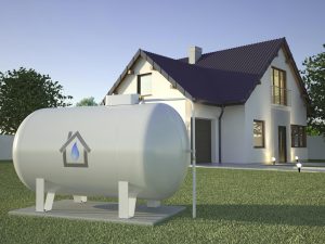 Home Heating Oil Tank situated outside a house
